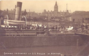 Prisoners being taken ashore from the Belgia